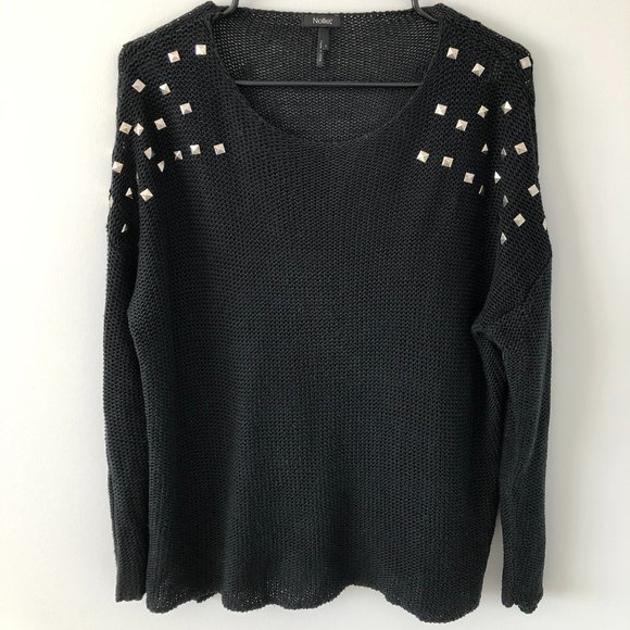Nollie Black Oversized Studded Sweater - Picture 1 of 7
